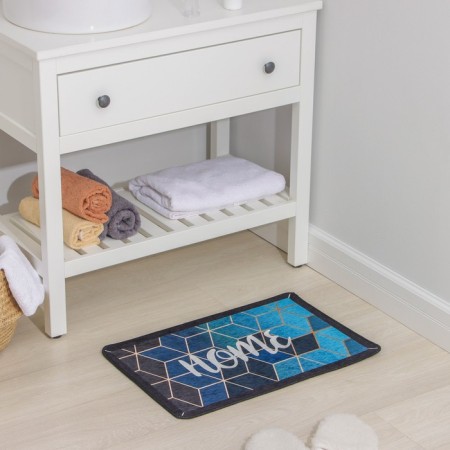 Bathroom mat “Cuba”, 40 × 60 cm, black and blue color
