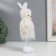Souvenir "Bunny in a fluffy white fur coat and hat" 22.5 cm