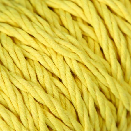 Knitting cord 80% cotton, 20% polyester twisted 3 mm, 185g/45m, 23-yellow-2