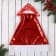 New Year's cap "Solar holography" 28x36 cm, red