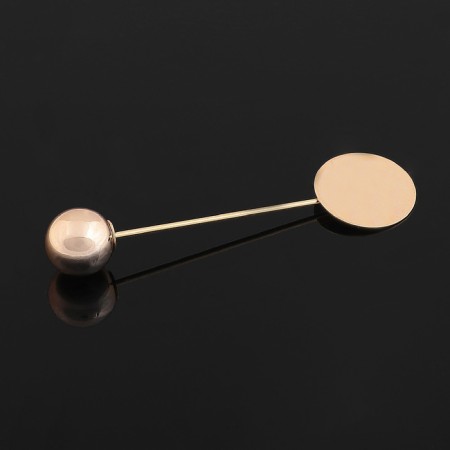 The base "brooch-og" with a ball d = 1 cm (set 5 pcs.), L = 5 cm, platform 1.5 cm, color gold