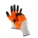 Nylon gloves, with nitrilum prick, size 9, orange