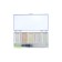 Watercolor paints, pearl, + brush, in a plastic box, 5 colors