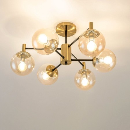 Catilux Catilux chandelier CL143163 54x54x30 cm, 6x40W, E14, brown color-14