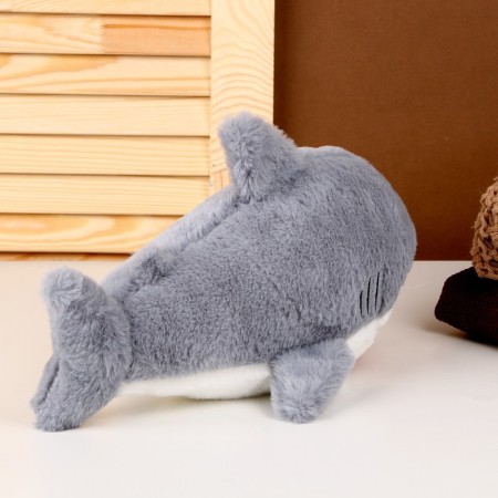 Soft toy "Shark", 25 cm, gray color-2