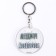 Acrylic keychain with a joke "Born to be a queen", diam. 6 cm