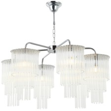 Люстра подвесная Imposio 6xE14 40Вт, размер 80x80x61-150 см, цвет хром