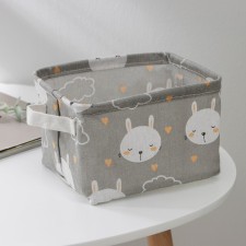 Basket for trifles of the “Bunny” shares, with handles, 20 × 16 × 14 cm, color gray color