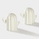 Porcelain set for spices on a bamboo stand Bellatenero "Cacti", 12 × 12.5 × 10 cm, white color