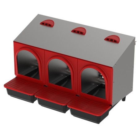 Nest for chickens of layers Platinum, 3 sections, with an ovumer, New-1