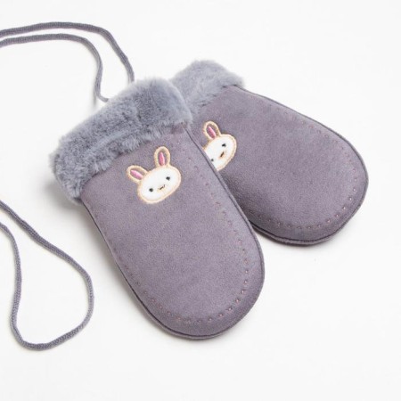 Baby mittens minku with embroidery, 18 cm, cent