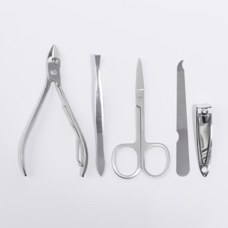 Manicure set, 5 items, in case, black color-4