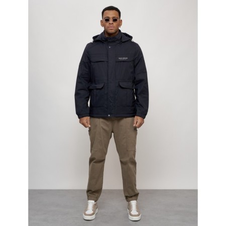 Sports male jacket, size 52, dark blue color