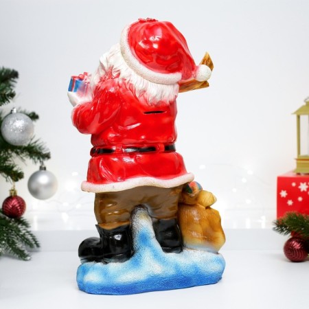 New Year's piggy bank "Santa Claus Small" red 21x34cm-2