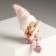 Souvenir Polystone "Baby/Baby in a pink suit, with skis" sits mix 5x6x14 cm