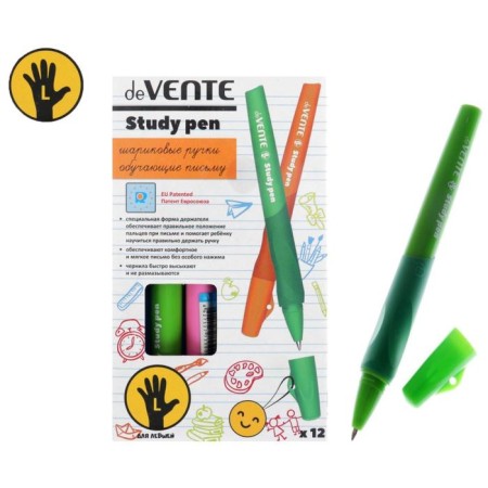 Outcracker handle for left -handed Devente Study Pen, node 0.7 mm, rubber holder, oil -based blueberries-4