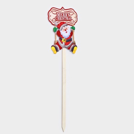Topper decorative "Santa Claus on a swing" 20.5x71 cm-3