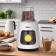 KitFort KT-3517, stationary, 600 watts, 1.5/0.05 l, 2 speeds, white-black
