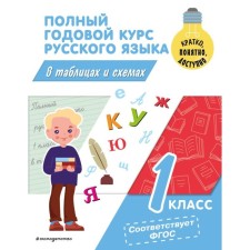 The full annual course of the Russian language in tables and schemes. 1 class. Prokofiev V.N.