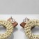 Earrings "Vakanda" style, wicker circle, white-brown color