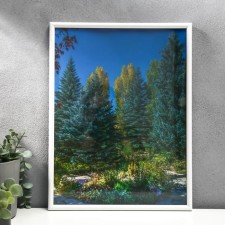 Photo frame 30x40 45-b (f) white (plastic screen)