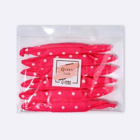 Bigudi "Boomerang", D = 2 cm, 18 cm, 6 pcs, pink color-2