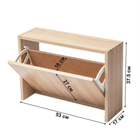 Vertical shoe Ultra, 532 × 170 × 374 mm, 1 section, sonom oak color-4