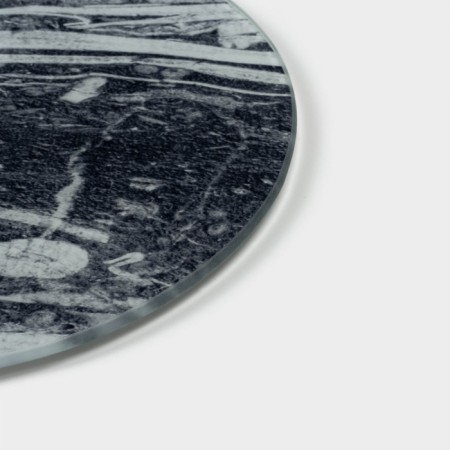Board cutting glass shade "Malachite", d = 20 cm, color gray color-2
