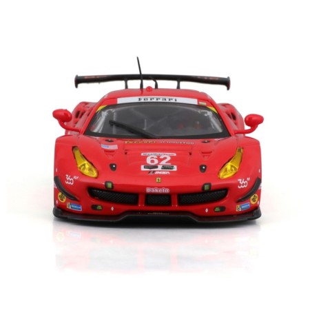 Racing machine BBURAGO Ferrari 488 GTE 2017, DIE-CAST, 1:43, Red color-1