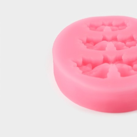 Mold "Bells", silicone, 8.6 × 5.2 cm, pink color-3