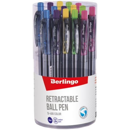 Handle Automatic Ball 0.7 mm, Berlingo SI-400 Color, blue ink, flu, mix-7