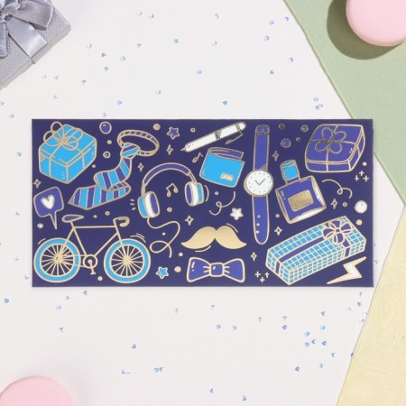Money envelope "Universal" bicycle, embossing, 17 x 8 cm-1