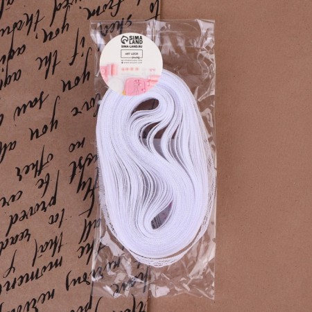 Capricon lace, 15 mm × 10 ± 1 m, white color No. 1-3