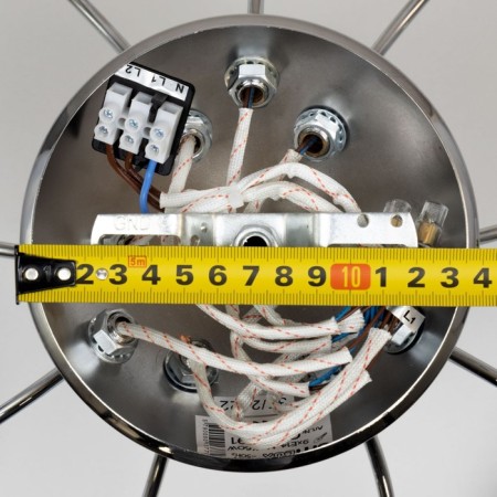 Ceiling chandelier Citilux "Luciana" CL147191, 66x66x25 cm, 9x60W, E14, Gray color-10