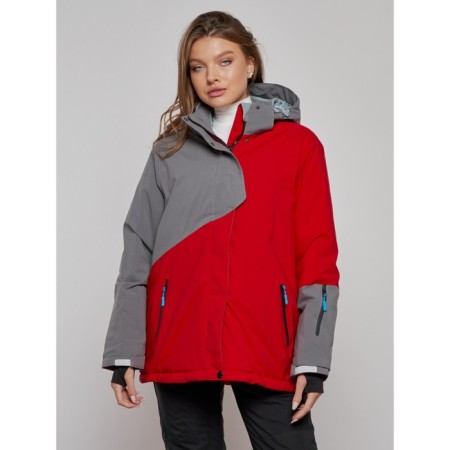 Ski jacket women's winter, size 54, red color