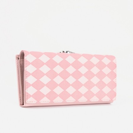 Women's wallet on magnets, pink color