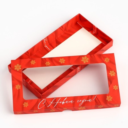 Chocolate box “Happy New Year!”, With a window, 16.4 x 8.4 x 1.7 cm, New Year-3