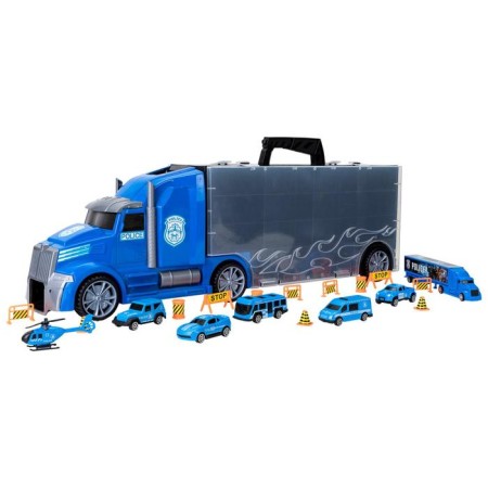 Auto -VOCIS CAIS GIVITO "Police Plot", with cars, with tunnel, blue color, 64 cm-3