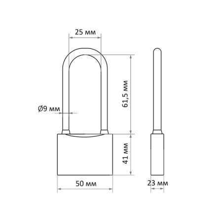 Castle "Bison Master" hinged, metal case, elongated hardened handle, 50 mm-1