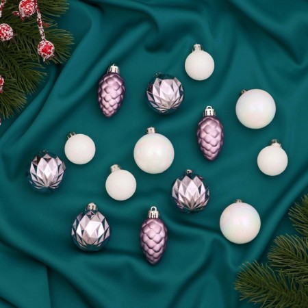 A set of jewelry plastic 21 pcs "Isabelle" cones, D-3 and 4.5 cm, white lilac