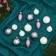A set of jewelry plastic 21 pcs "Isabelle" cones, D-3 and 4.5 cm, white lilac