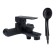 ACCOONA A63126F bath mixer, single -leaf, pour 149 mm, shower set, black