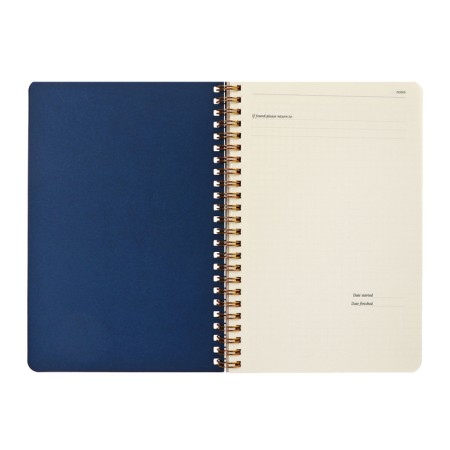 A5 business test, 60 sheets in the PragMatic cage, cardboard cover, tinted block 80g/m2, dark blue-1