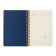 A5 business test, 60 sheets in the PragMatic cage, cardboard cover, tinted block 80g/m2, dark blue
