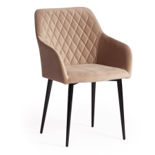 Bremo Mod chair. 708 fabric/metal, 58x55x83cm, beige 5/black