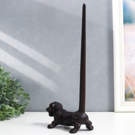 Souvenir cast iron stand for towels "Dog" 30x7x14 cm-2