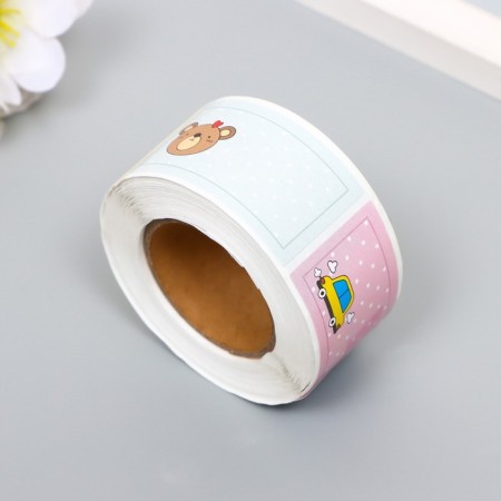 Stick paper "Color background for notes" 4.5x2.5 cm 250 pcs in a rolon 3x6x6 cm-1