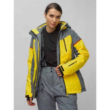 Ski suit female, size 44, yellow color-5