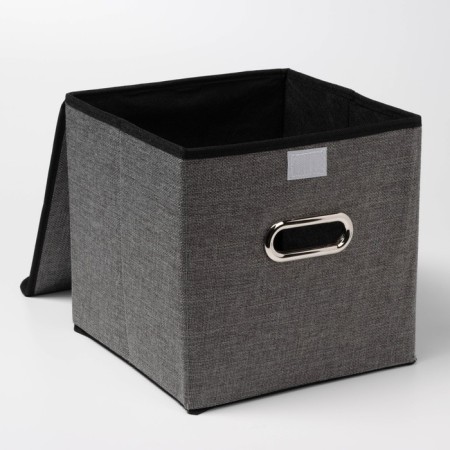 Stelly box for storage with a lid "Office", 25 × 25 × 25 cm, color gray color-2