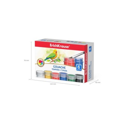 Gouache 6 colors x 20 ml, erichkrause, in cardboard packaging-5